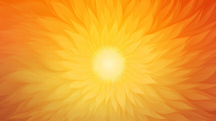 Mandala of the Sun: Radiant Yellow and Orange Tones in a Circular Pattern 