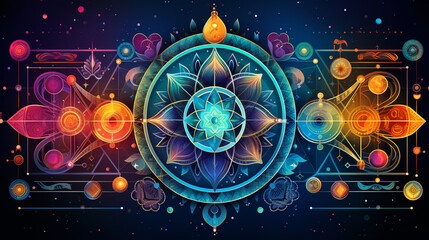 Exquisite Mandala with Sacred Symbols and Spiritual Meanings 
