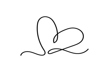 Love and heart with line art vector illustrations