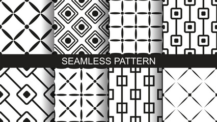 A set of seamless  geometric patterns