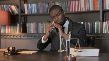 Poor African American Lawyer with No Money, Empty Purse