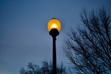 street lamp on sky background