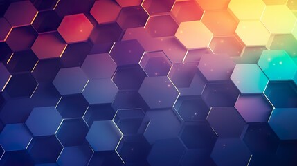 Abstract technological hexagonal background. 3d rendering watercolor