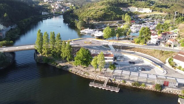Aerial view over Lixa terminal. Gondomar - Porto, Portugal, 2023
