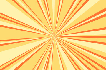 Sunburst background, sunshine pop art warm tone.
