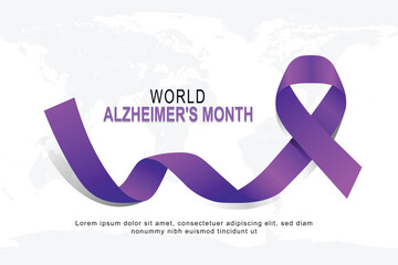 World Alzheimers Month background.