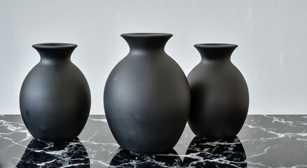 beautiful luxurious black ceramic pitchers
