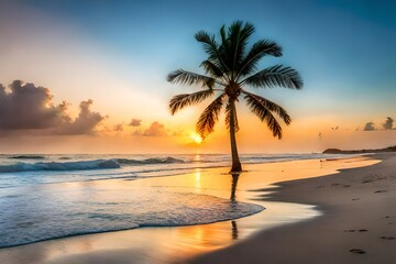 sunset on the beach