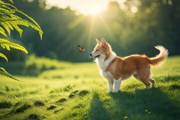 golden retriever running