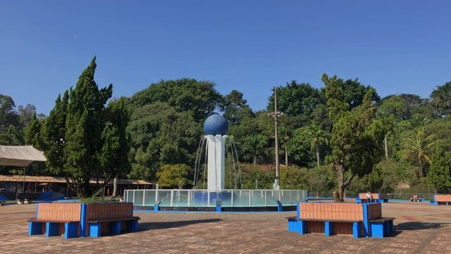 Fountain in public park of Chico Mendes in S&atilde;o Caetano do Sul, SP, Brazil.