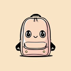 smile cute bag illustration