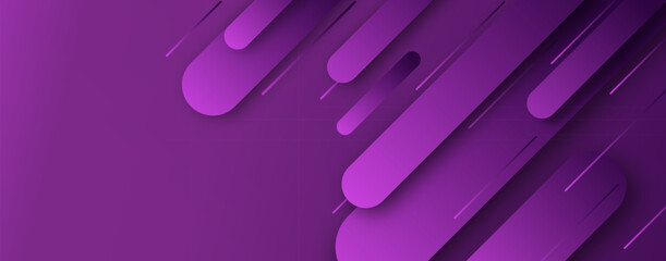 Purple background, Abstract purple lines background. Purple color gradient background with rounded rectangle shapes. Suitable for backdrop, wallpaper and landing page. Modern futuristic design. Vector