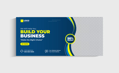 Digital marketing agency social media cover and web banner template