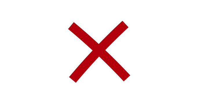 perfect right and wrong animated symbol on white background