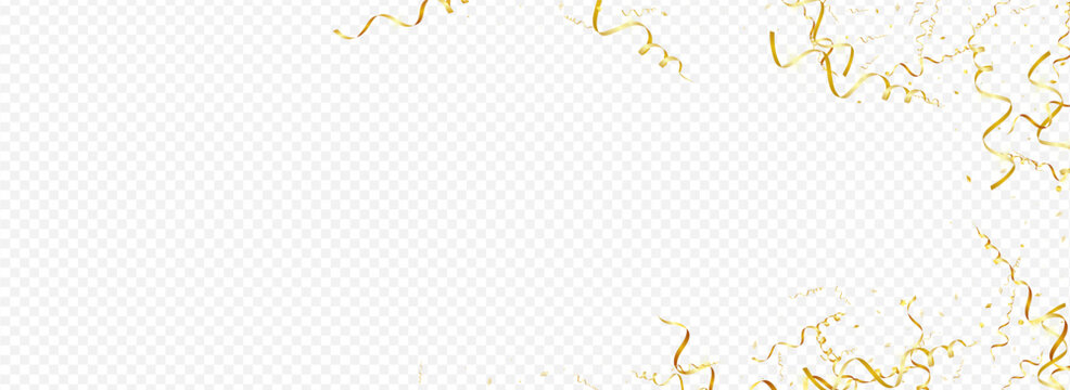 Gold Spiral Abstract Vector Panoramic Transparent