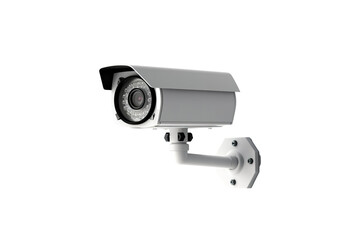 Fototapeta na wymiar Full view photo image Security camera on a white background isolated PNG
