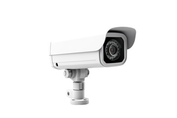Full view photo image Security camera on a white background isolated PNG