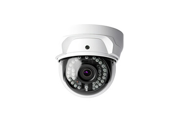 Full view photo image Security camera on a white background isolated PNG