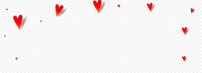 Burgundy Heart Vector Panoramic Transparent