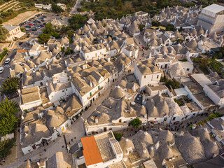 Aerial view Alberobello, Pugli, Itali