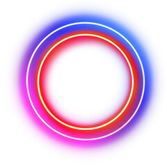 Neon Circle Blue Red Pink Effect