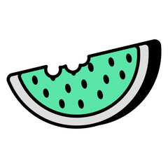Summer juicy fruit icon, vector design of watermelon 
