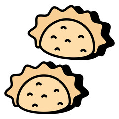 A mouth watering icon of taco 