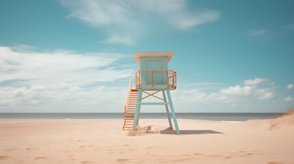 Strandwache: Der Rettungsturm beh&auml;lt den &Uuml;berblick