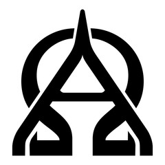 Alpha and Omega Symbol, Tattoo Style 