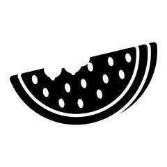 Summer juicy fruit icon, vector design of watermelon 
