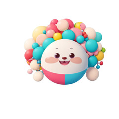 baby with balloons