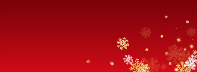 Fototapeta na wymiar Silver Snow Vector Panoramic Red Background.
