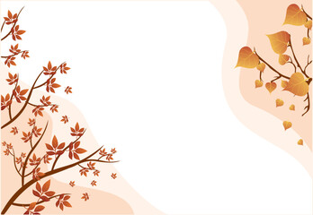 Autumn Leaf flat background for ecommerse