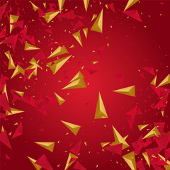 Red and Gold Shapes Business Vector Pink