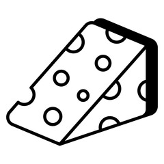 An icon design of cheese block 