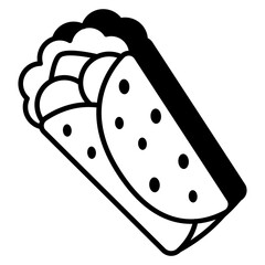 Modern design icon of shawarma 