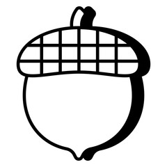A beautiful design icon of acorn fruit 