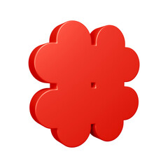 3D hashtag symbol or icon design in red color