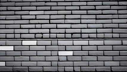 Black and gray old brick Wall abstract background. Generative AI 