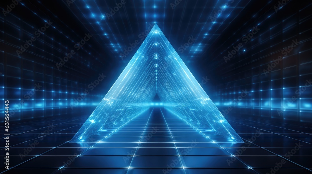 Poster dynamic wave light stipe tech, futuristic network connection background