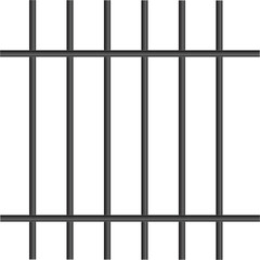 Prison bars isolated Vector illustration. Way out to freedom concept