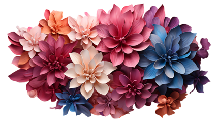 Beautiful flower petals transparent background. Flower petals png