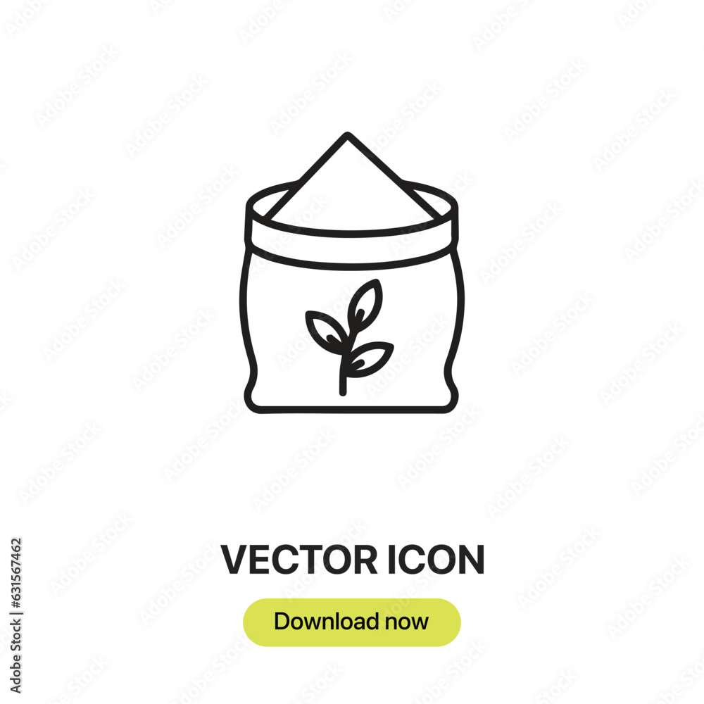 Poster bag icon vector. linear-style sign for mobile concept and web design.bag symbol illustration. pixel 