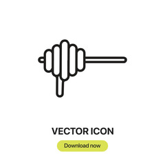 Obraz premium Honey icon vector. Linear-style sign for mobile concept and web design.Honey symbol illustration. Pixel vector graphics - Vector.