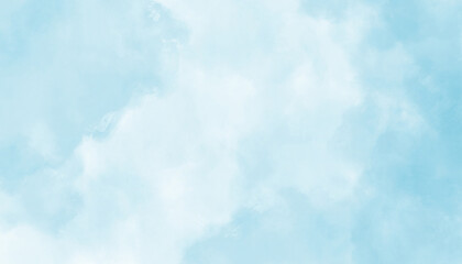 Blue watercolor abstract background. Watercolor blue background. Watercolor cloud texture.