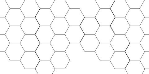 Obraz premium Seamless pattern with hexagons Pattern of white hexagon white abstract hexagon wallpaper or background. 3D Futuristic abstract honeycomb mosaic white background. geometric mesh cell texture. 