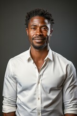 Fototapeta premium Attractive man in casual cloths with a beard, generative ai