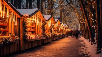 Christmaa market and shopping street