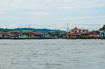 Fototapeta na wymiar Panoramic view of Kampong Ayer in Bandar Seri Begawan