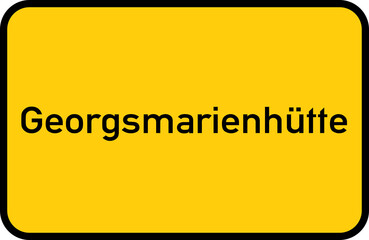 City sign of Georgsmarienhütte - Ortsschild von Georgsmarienhütte